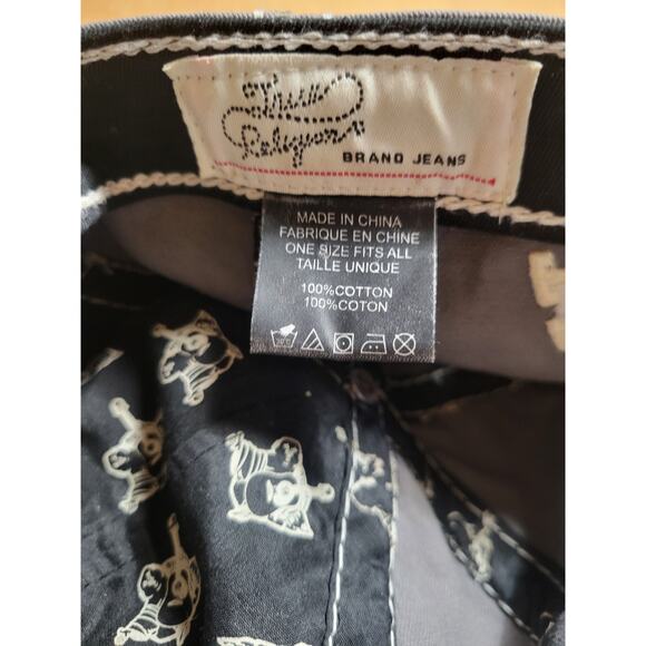 Vintage TRUE RELIGION Distressed Y2K Plaid Buddha Baseball Cap Trucker Hat HTF! - Picture 6 of 7